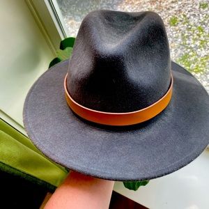 Gigi Pip Wide Brim Rancher style hat with leather belt
